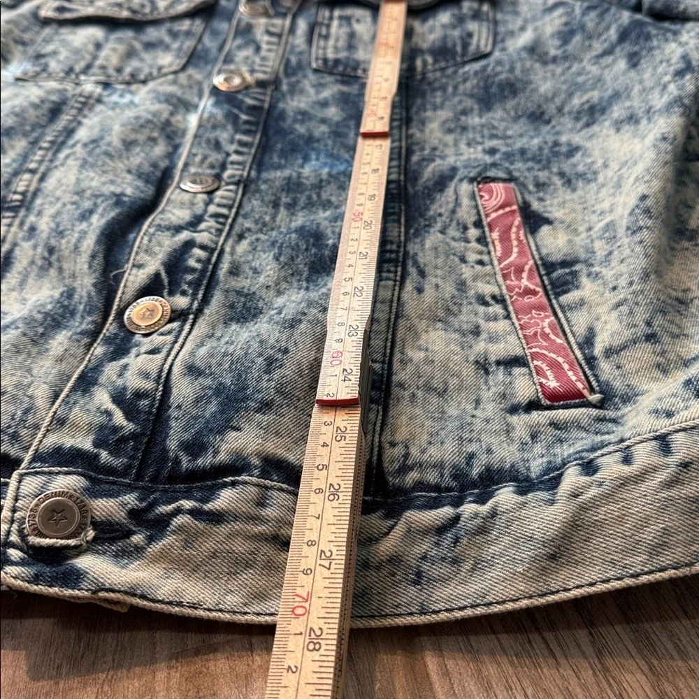 Vintage 1738 Original Brand American Flag‎ Denim Jacket Sz Large - Picture 8 of 11